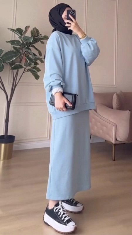 طقم تنورة خيطين