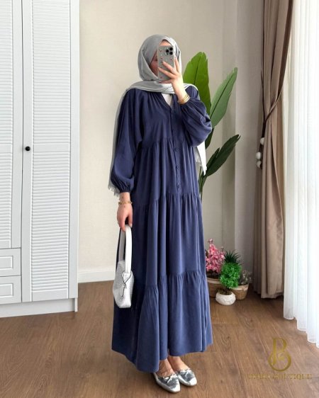 فستان سادة فلو