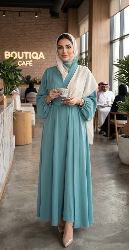 عباي ساده قطعتين 